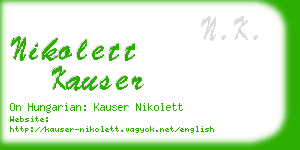 nikolett kauser business card